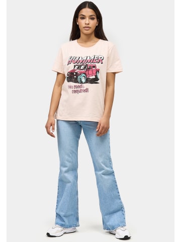 Re:Covered T-Shirt No Roads Required Hummer in Pink