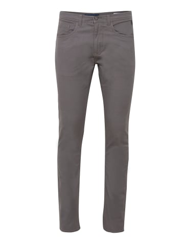BLEND 5-Pocket-Hose BHSaturn 20704884ME lange Hose mit zahlreichen Leder-Logopatches in Grau