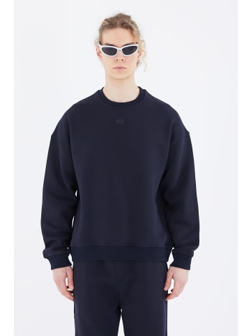 Ossy Homer Basic Sweatshirt Oversize Fit Pullover in Dunkelblau
