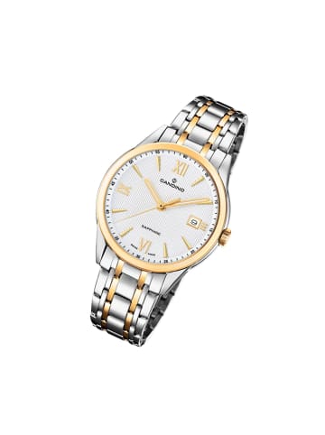 Candino Analog-Armbanduhr Candino Elegance silber, gold groß (ca. 41mm)