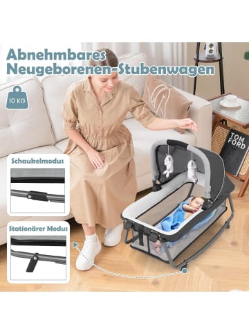 COSTWAY 5 in 1 Beistellbett Baby in Grün