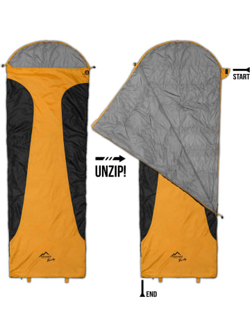Normani Outdoor Sports Ultralight-Schlafsack (RV rechts) Runty in Orange/Schwarz