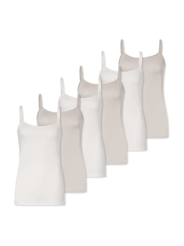 Schiesser Spaghetti Top Modal Essentials in Offwhite / grau