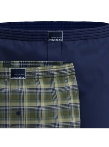 Tom Tailor Web-Boxershorts 2er Pack in Dunkelgrün/Dunkelblau