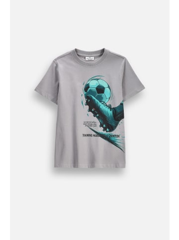 Coccodrillo Baumwoll-t-shirt mit kurzen Ärmeln in grau