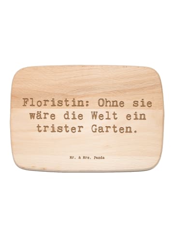 Mr. & Mrs. Panda Küchenbrett Spruch Floristin Garten mit Spruch in Transparent