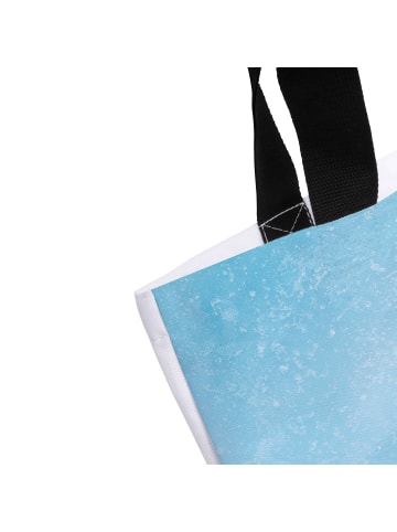 Mr. & Mrs. Panda Tote Bag Rotkehlchen Schlitten mit Spruch in Eisblau