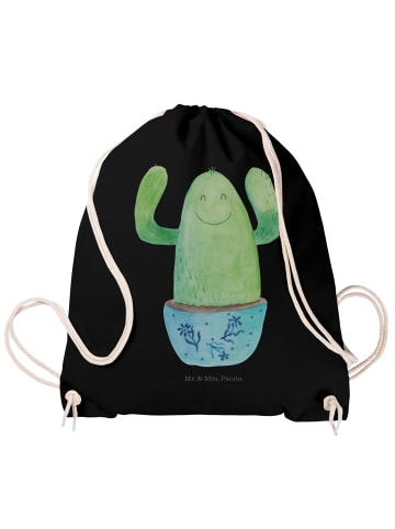 Mr. & Mrs. Panda Jutebeutel Kaktus Happy ohne Spruch in Schwarz