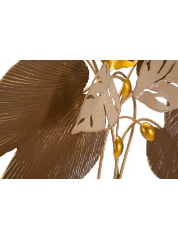 Mauro Ferretti Dekorative 3D-Wandverkleidung mit goldenen Metallblättern, 50,2 x 5,1 x 50,2 cm