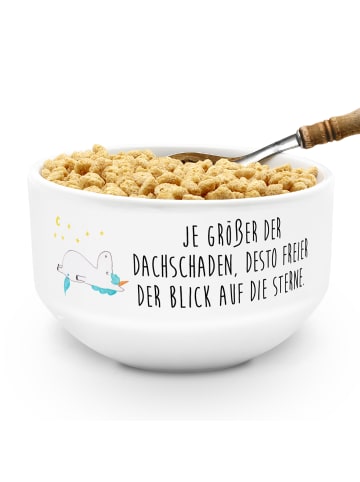 Mr. & Mrs. Panda suppenschale Einhorn Sternenhimmel mit Spruch in Weiß