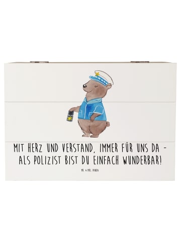 Mr. & Mrs. Panda Aufbewahrungsbox Polizist Wunderbar mit Spruch in Weiß