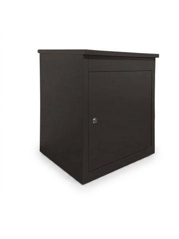 relaxdays Paketbox in Schwarz - (B)45,5 x (H)56 x (T)44 cm
