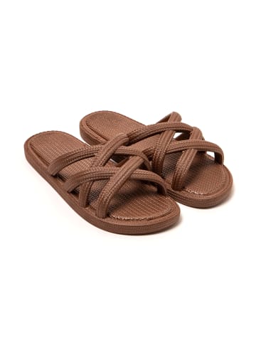 Brasileras Pantoletten "Mersin" in Braun