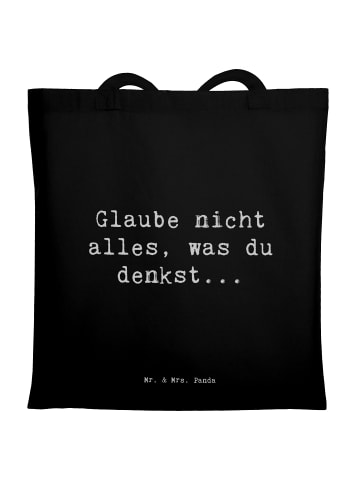 Mr. & Mrs. Panda Einkaufstasche Spruch Selbstvertrauen und Klarh... in Schwarz