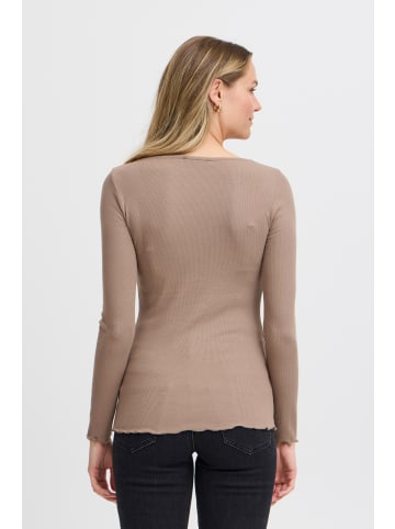 Fransa FRHIZAMOND TEE 25 slim fit in Walnut