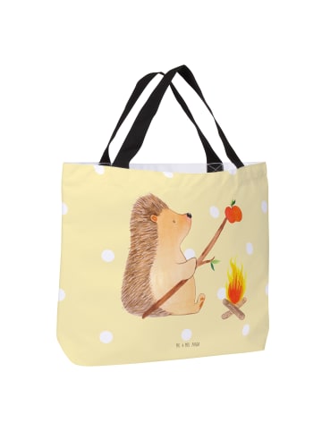 Mr. & Mrs. Panda Tote Bag Igel Grillen ohne Spruch in Gelb Pastell