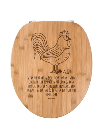 Mr. & Mrs. Panda WC-Brille Hahn Korn mit Spruch in Transparent