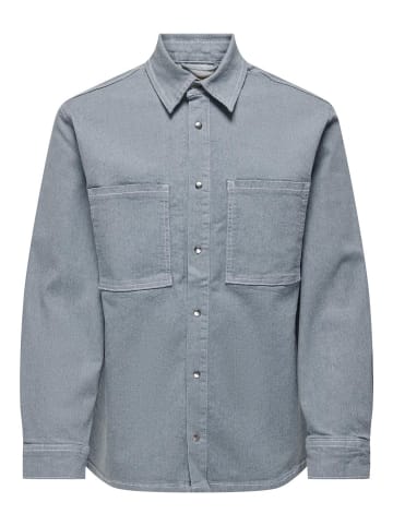 ONLY & SONS Jeanshemd in Light Grey Denim