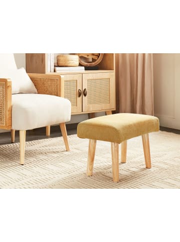 Hocker TAKOMA in Gelb/Braun - (W) 50 x (H) 34 x (L) 30 cm