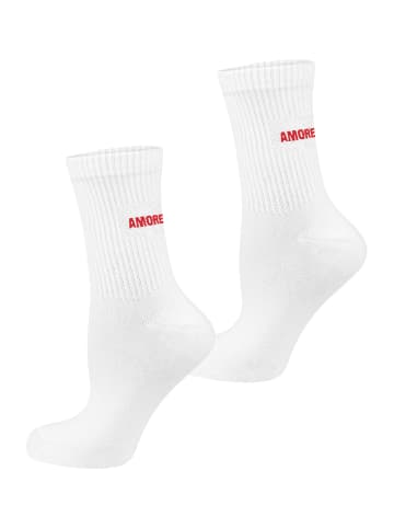 Nur Die  Freizeitsocken Socken Good Vibes Tennissocken in AMORE