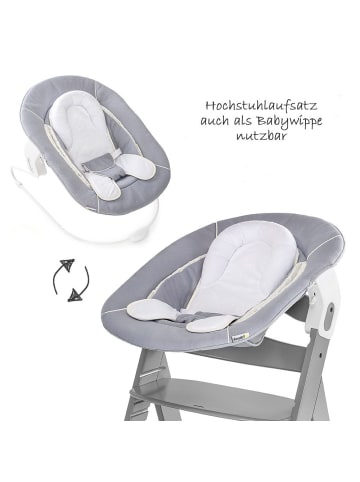 Hauck Alpha Plus Grey Newborn Set - 4-tlg. Hochstuhl + in grau