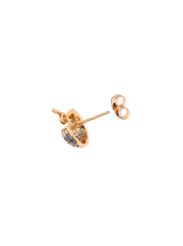 faina Women Stud Earrings in Rose Gold Navy