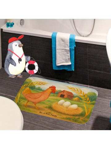 Mr. & Mrs. Panda Badteppich Huhn Stolz Design ohne Spruch in Weiß