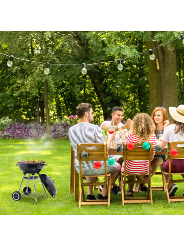 relaxdays Kugelgrill in Schwarz