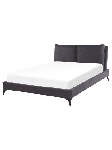 Beliani Doppelbett MELLE in Grau/Schwarz - (W) 176 x (H) 98 x (L) 233 cm