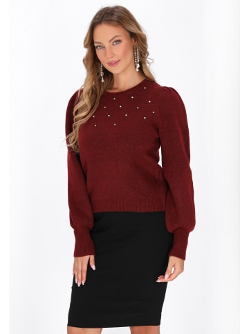faina Women Sweater in wine red