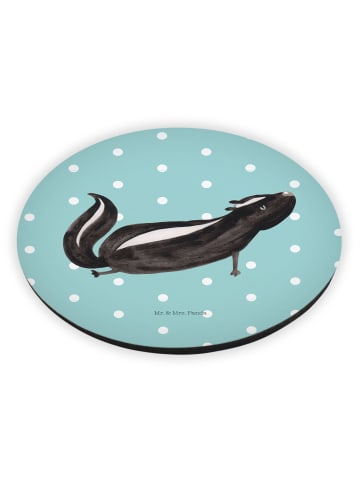 Mr. & Mrs. Panda Magnet für Kühlschrank Stinktier Yoga ohne Spruch in Türkis Pastell