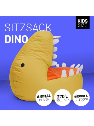 Lumaland Kindersitzsack Animal Line Dino 270l senfgelb gelb