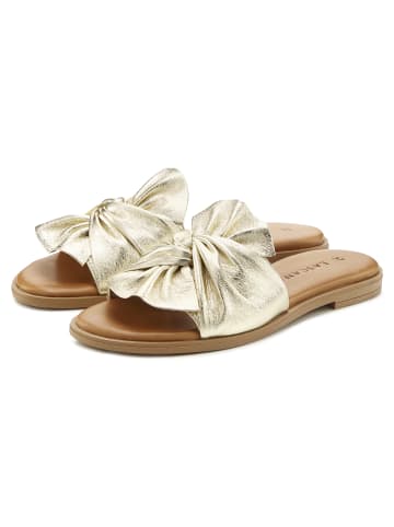 LASCANA Pantolette in goldfarben
