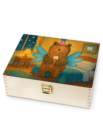 Mr. & Mrs. Panda Teeaufbewahrung Bär Zahnfee Design ohne Spruch in Weiß