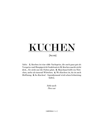 Poster & Frame Poster Kuchen