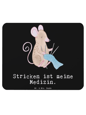 Mr. & Mrs. Panda Mouse Pad Maus Stricken mit Spruch in Schwarz