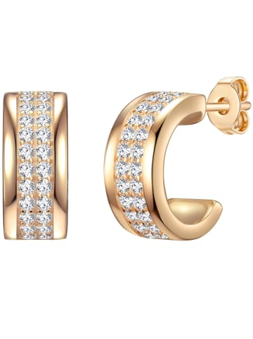 Rafaela Donata Creolen Sterling Silber Zirkonia in gelbgold
