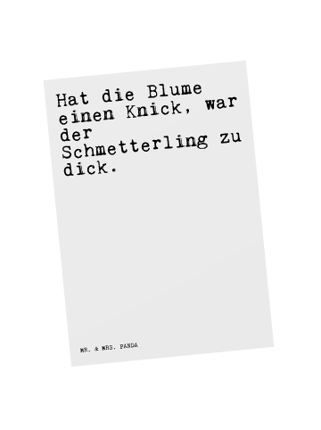 Mr. & Mrs. Panda Grußkarte Hat die Blume einen... mit Spruch in Weiß