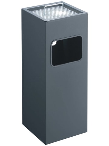 Durable Papierkorb Metall mit Ascher eckig 17+2l anthrazit