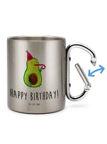 Mr. & Mrs. Panda Tasse Avocado Geburtstag mit Spruch in Silber