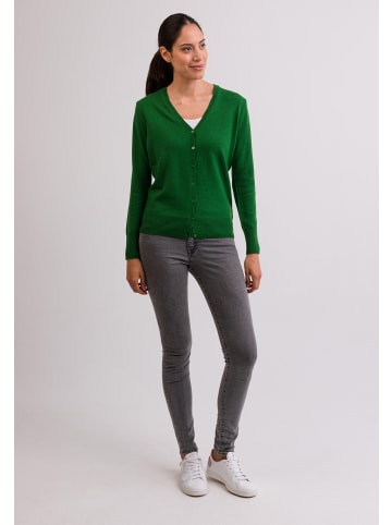 CASH-MERE.CH Cardigan V-Ausschnitt in Grün