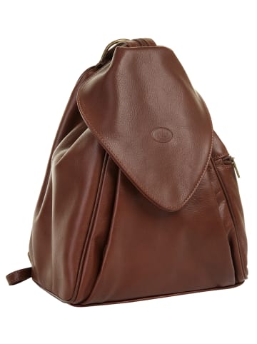 piké City Rucksack ANNA MARIA echt Leder in braun
