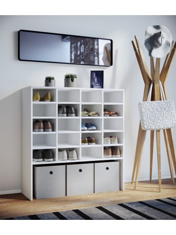 ebuy24 Schuhschrank Hinsol Weiß 92 x 33 cm