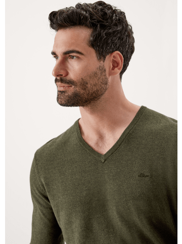 s.Oliver Pullover langarm in Olive