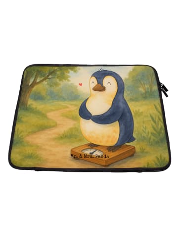 Mr. & Mrs. Panda Laptop Tasche Pinguin Diät Design ohne Spruch in Weiß