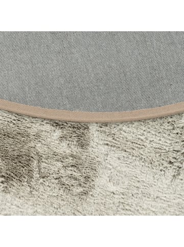 Pergamon Fellteppich Luxus Super Soft Plush Rund in Zwart