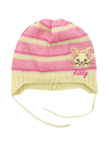Aliap Babymütze Katze in rosa/pink