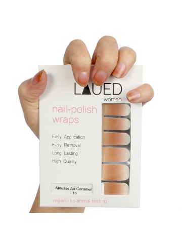 VARGU LAUED vegane Nagelfolien solid brown in Mousse Au Caramel