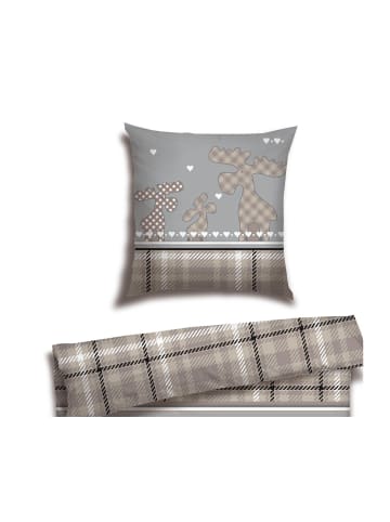 Schiesser Feinbiber Bettwäscheset Solous – 2-teilig in Taupe