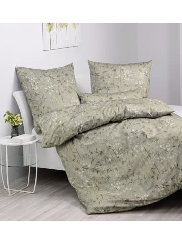Janine Janine Baumwoll Bettwäsche Milano in olivgrün